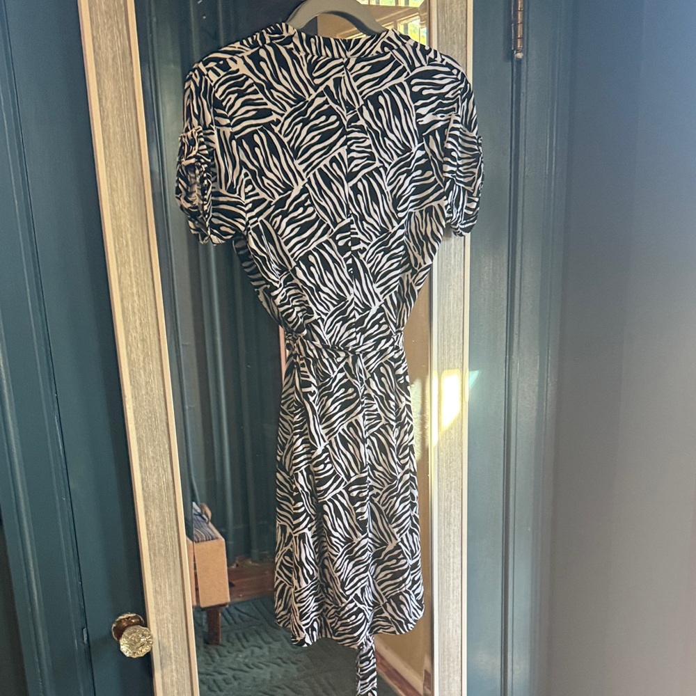 Chic Zebra Patterned Mini Dress - Picture 6 of 6